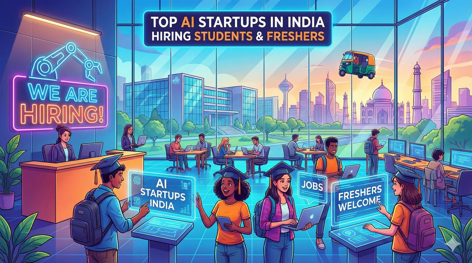 Top AI Startups in India Hiring Students & Freshers